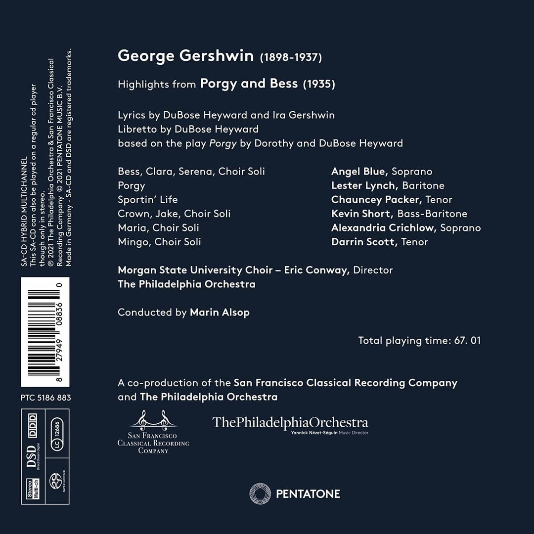 Blue - Porgy & Bess (Highlights) [Audio CD]