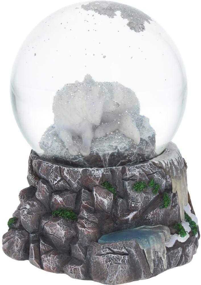 Nemesis Now Guardian of The North Lisa Parker Snowglobe 17.5cm, Grey, 14.5cm