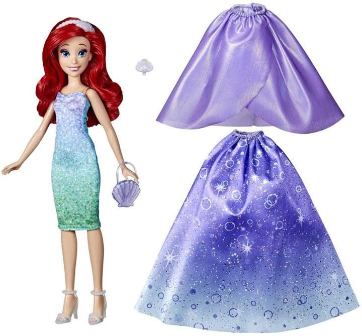 Hasbro Disney Princess F4624 Lebenspuppe „Disney Princesses“, Modell Ariel, 10 Outfits