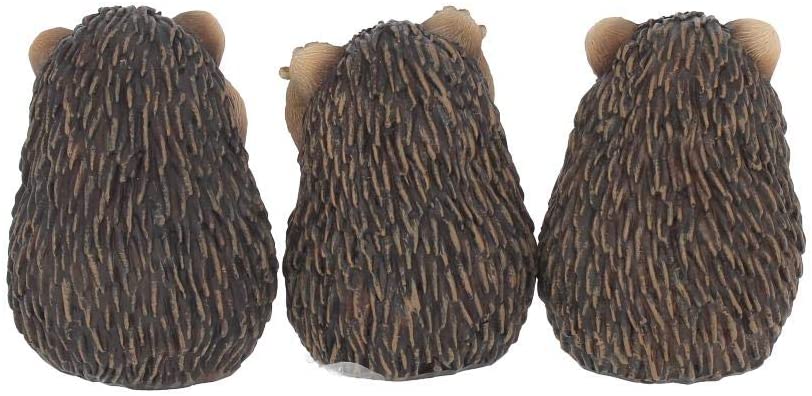 Nemesis Now Drei weise Igel Figur 9 cm braun