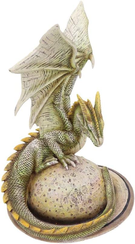 Nemesis Now Saturn Guardian Green Planet Dragon Figurine, Polyresin