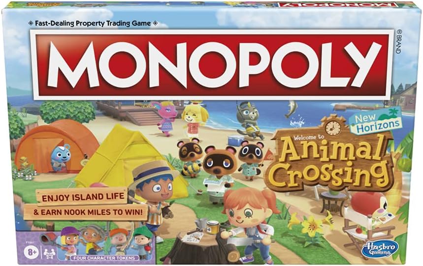 Monopoly Animal Crossing New Horizons Edition Board Game for Kids Ages 8 and Up, Fun Game to Play for 2-4 Players