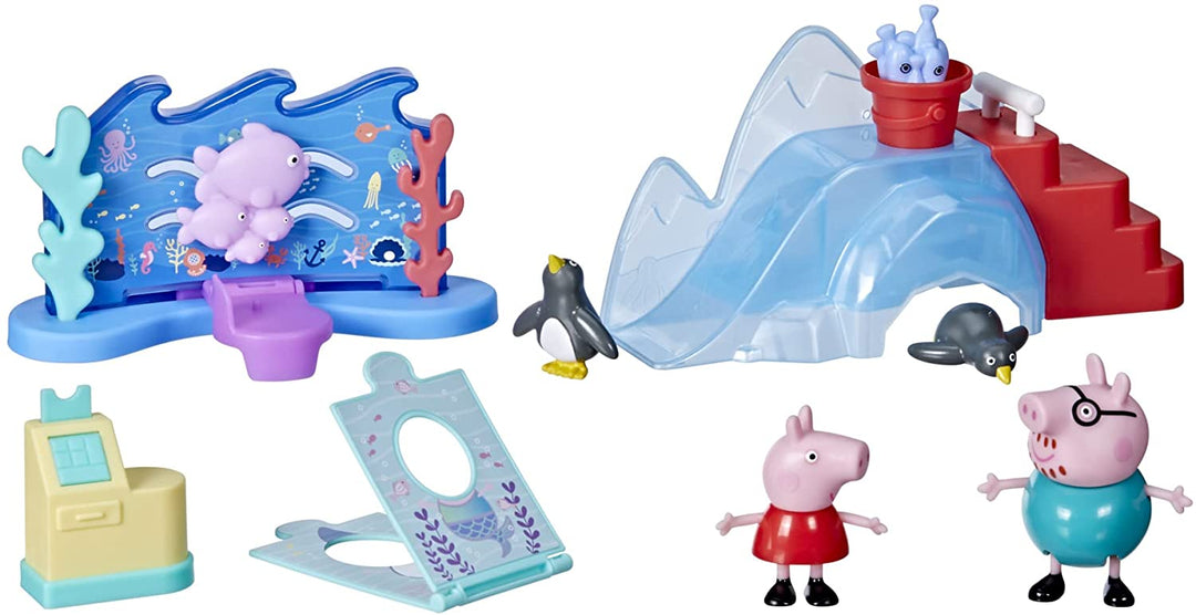 Peppa Pig F44115X0 Hasbro Aquarium Peppy, Preschool Playset, Includes 4 Action F