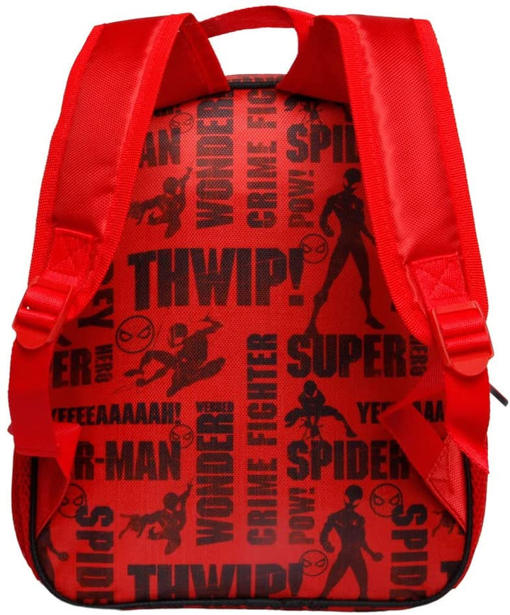 Spiderman Face-Small 3D Backpack, Red