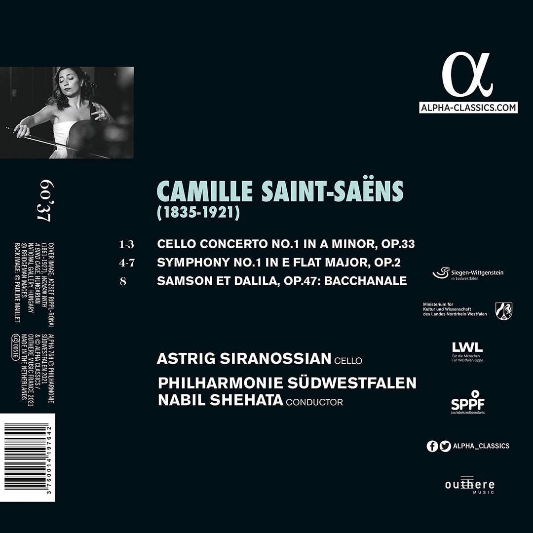 Astrig Siranossian - Saint-Sans: Cello Concerto, Bacchanale & Symphony No. 1 [Audio CD]