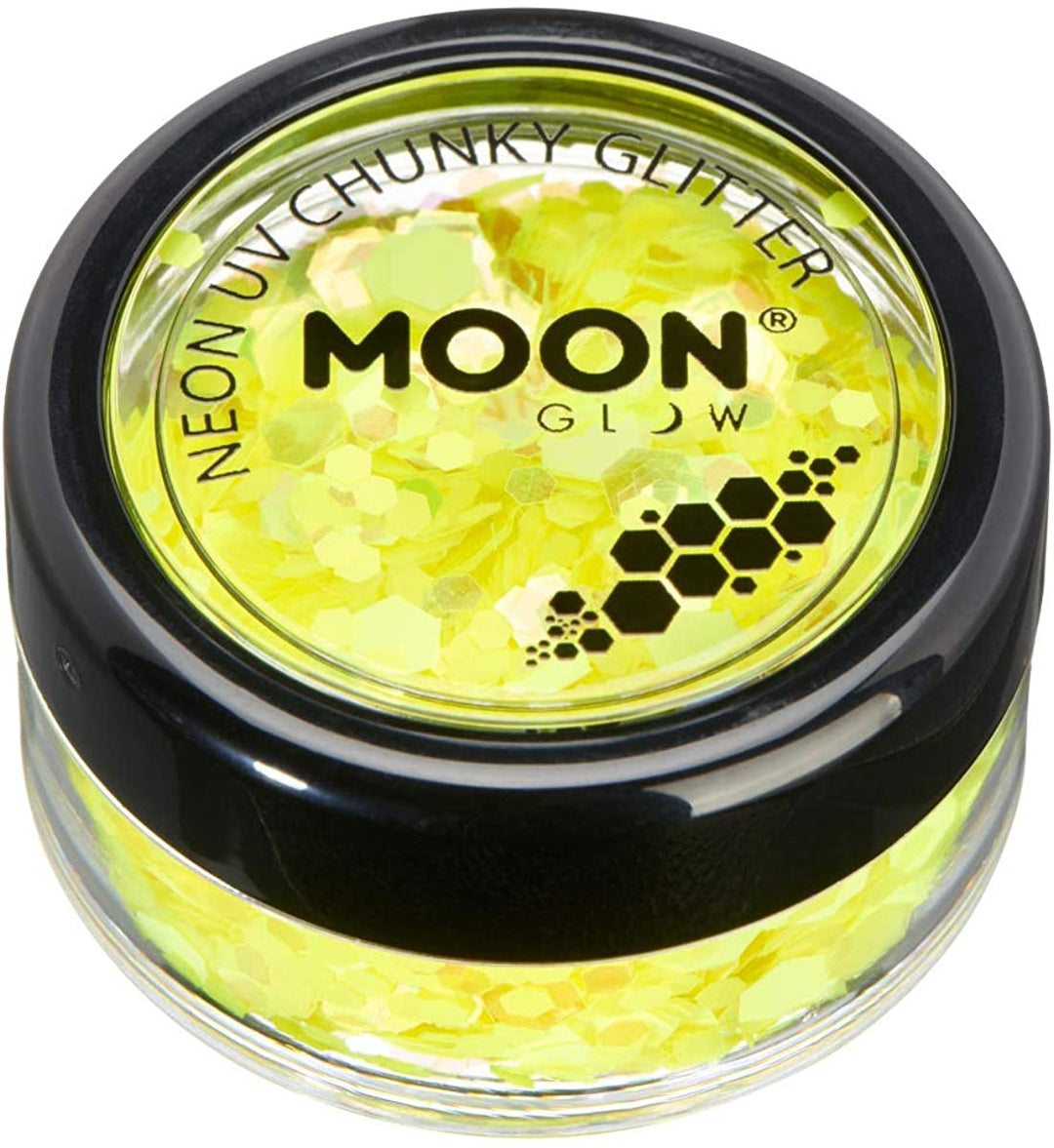 Neon Yellow UV Chunky Glitter