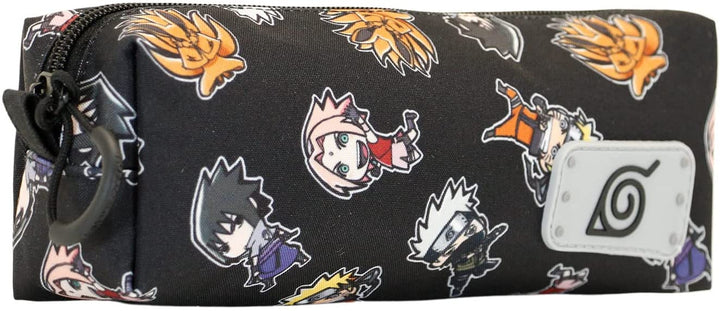 Naruto Wind-Fan Square Pencil Case, Black