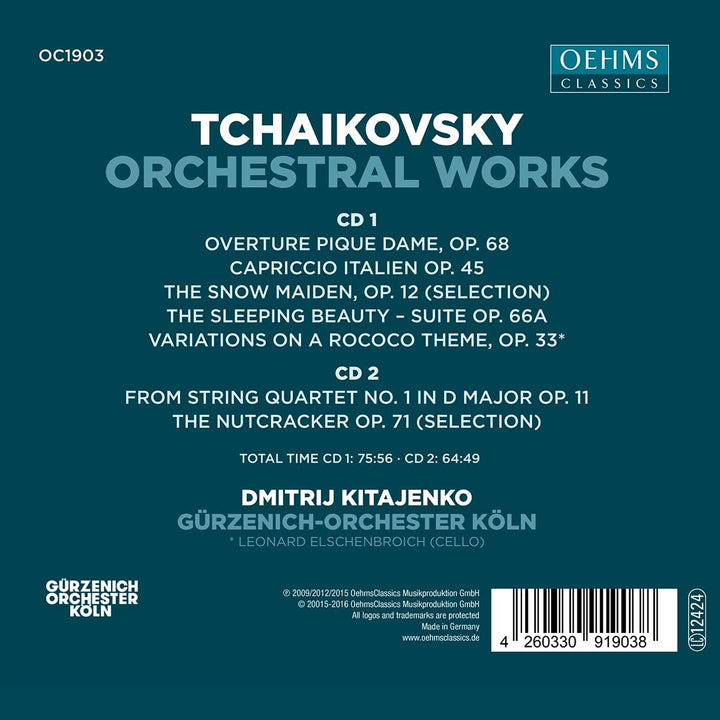 Gürzenich Orchestra Cologne - Kitajenko conducts Tchaikovsky Orchestral Works [Various] [Oehms Classics: OC1903] [Audio CD]