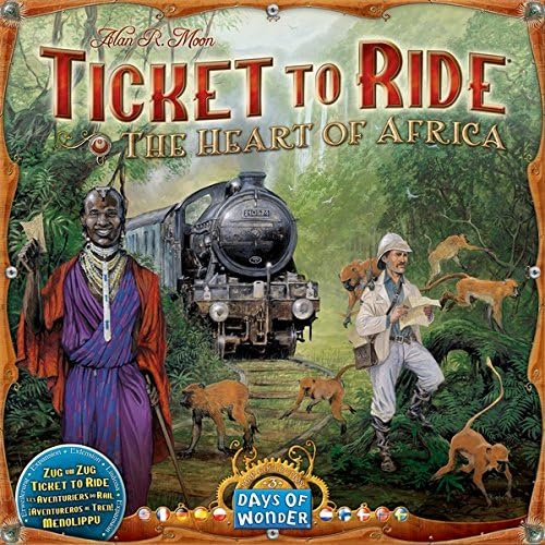 Days of Wonder | Ticket to Ride The Heart of Africa Board Game EXPANSION | Ages 8+ | For 2 to 5 players | Average Playtime 30-60 Minutes