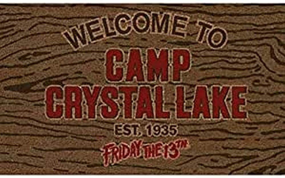 Pyramid Welcome To Camp Crystal Lake Fußmatte Friday The 13Th, offizielle Merchandising-Referenz von DD Home Textiles, Unisex, für Erwachsene, mehrfarbig, einzigartig