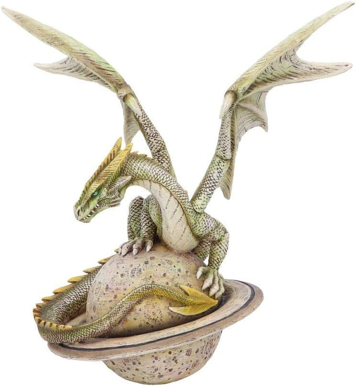 Nemesis Now Saturn Guardian Green Planet Dragon Figurine, Polyresin