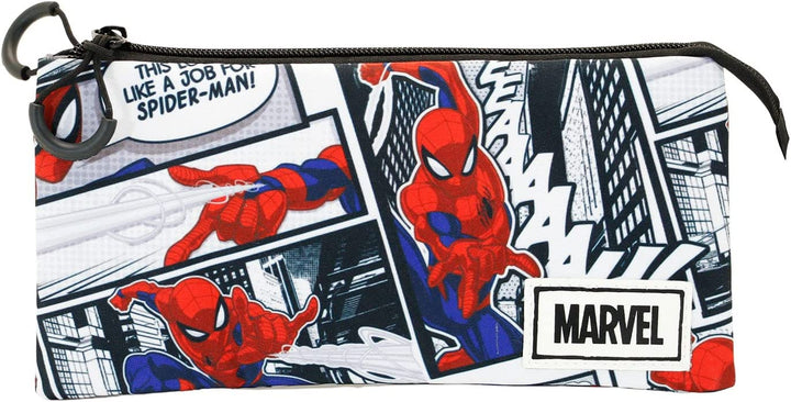 Spiderman Stories-Fan Triple Pencil Case, Multicolour