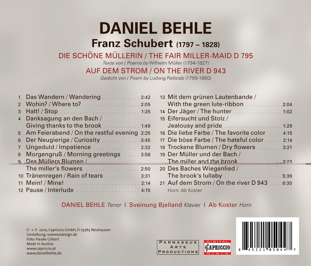 Behle - Die Schone Mullerin, Auf dem Strome [Audio CD]