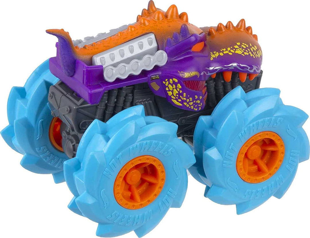 Hot Wheels Monster Trucks Twisted Tredz Vehicles, Mega-Wrex 1:43 Scale Creature-