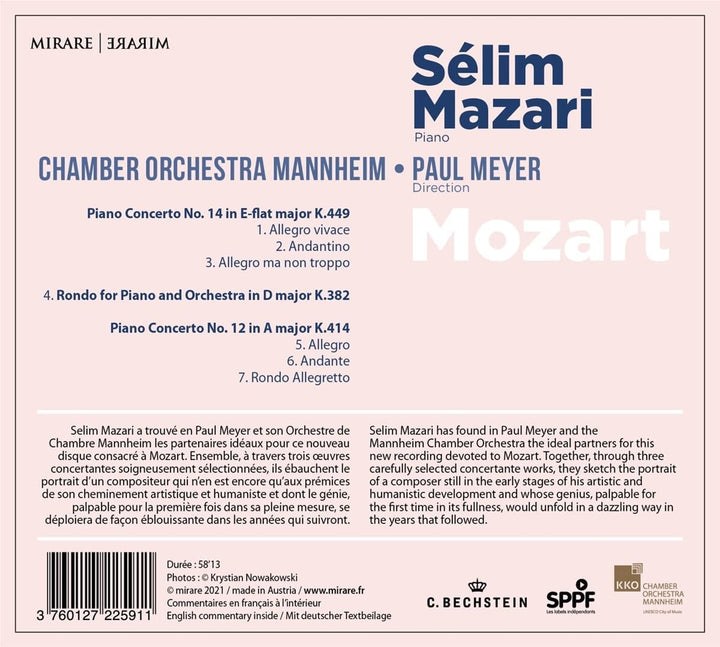 Mazari, Selim - Mozart: Piano Concertos Nos. 14 & 12 [Audio CD]