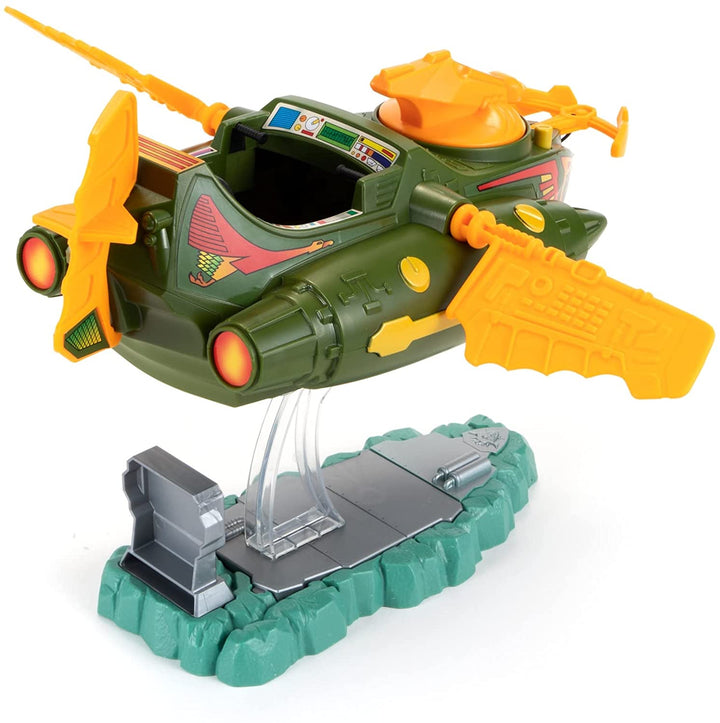 Masters of the Universe Origins Wind Raider-Fahrzeug mit Abschlepphaken, einziehbarem Kabel und Ausstellungsständer zum Spielen und Präsentieren von MOTU-Geschichten, Geschenk für Kinder ab 6 Jahren