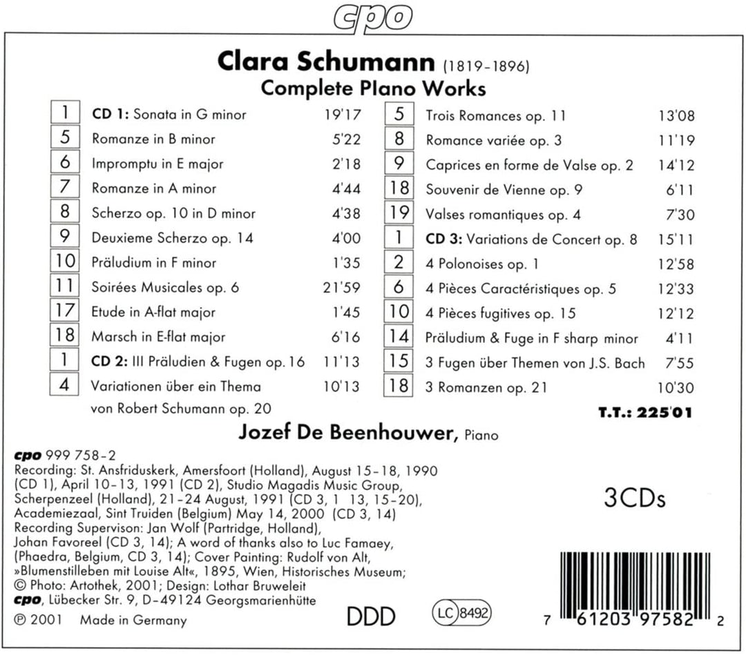 Clara Schumann: Complete Piano Works [Audio CD]