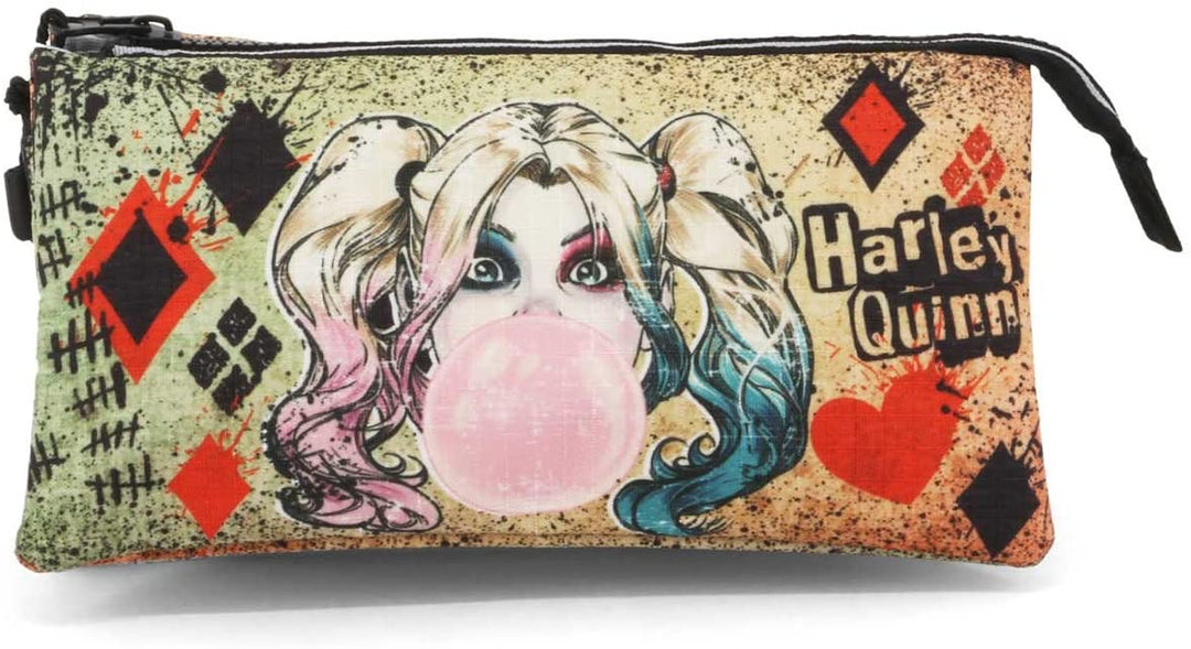 Karactermania Harley Quinn Mad Love-Triple HS Pencil Cases, 24 cm, Beige