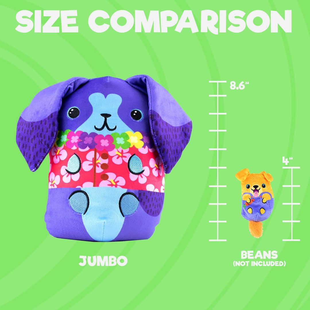 Dogs vs Squirls - Jumbo - Steve - Super Soft and Squishy Stuffed Bean-Filled Plu