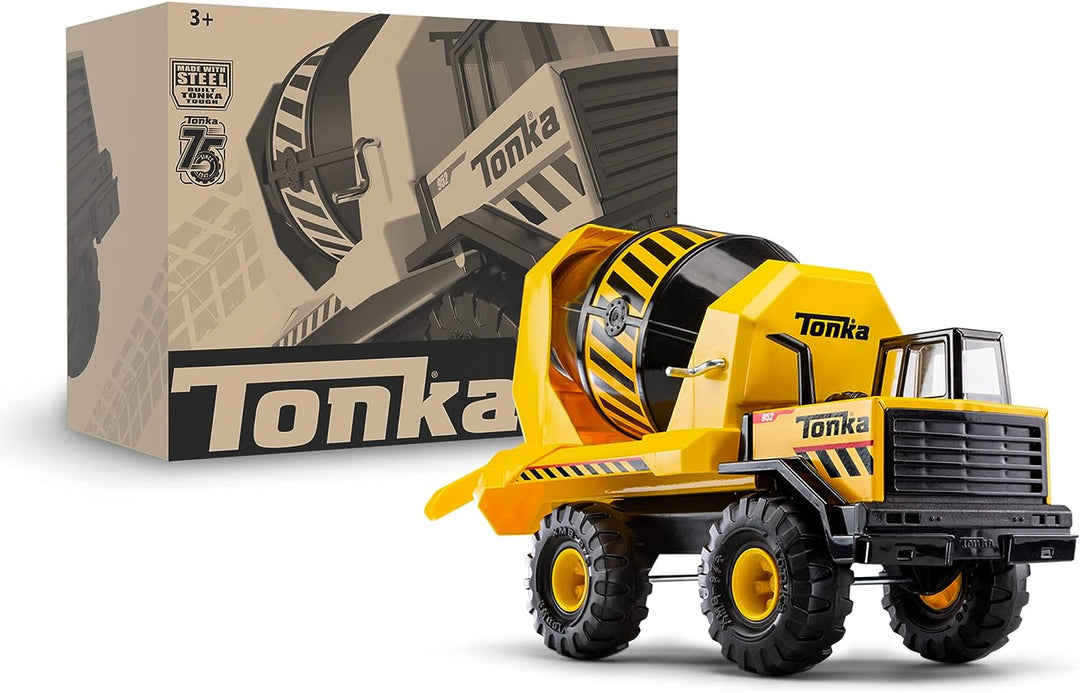Tonka 6098 Steel Classics Mighty Cement Mixer, Kinder-Konstruktionsspielzeug für Jungen u