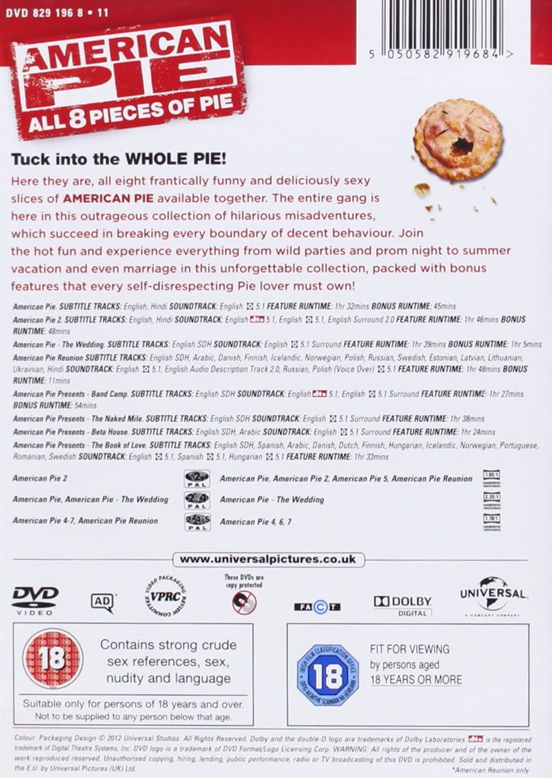 American Pie 1-8 [1999] - Comedy/Romance [DVD]