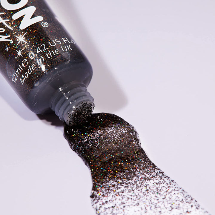 Gel brillante holográfico para rostro y cuerpo de Moon Glitter-Black