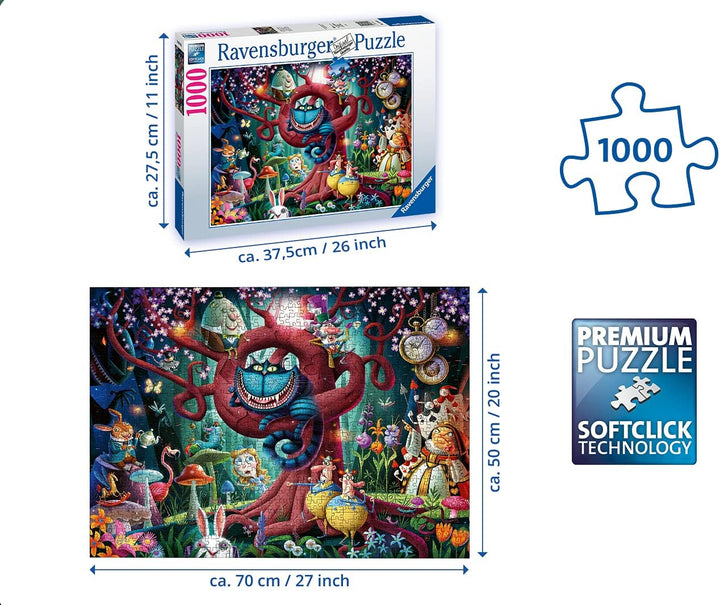 Alice in Wonderland Almost Everyone is Mad 1000 Piece Jigasaw Puzzle