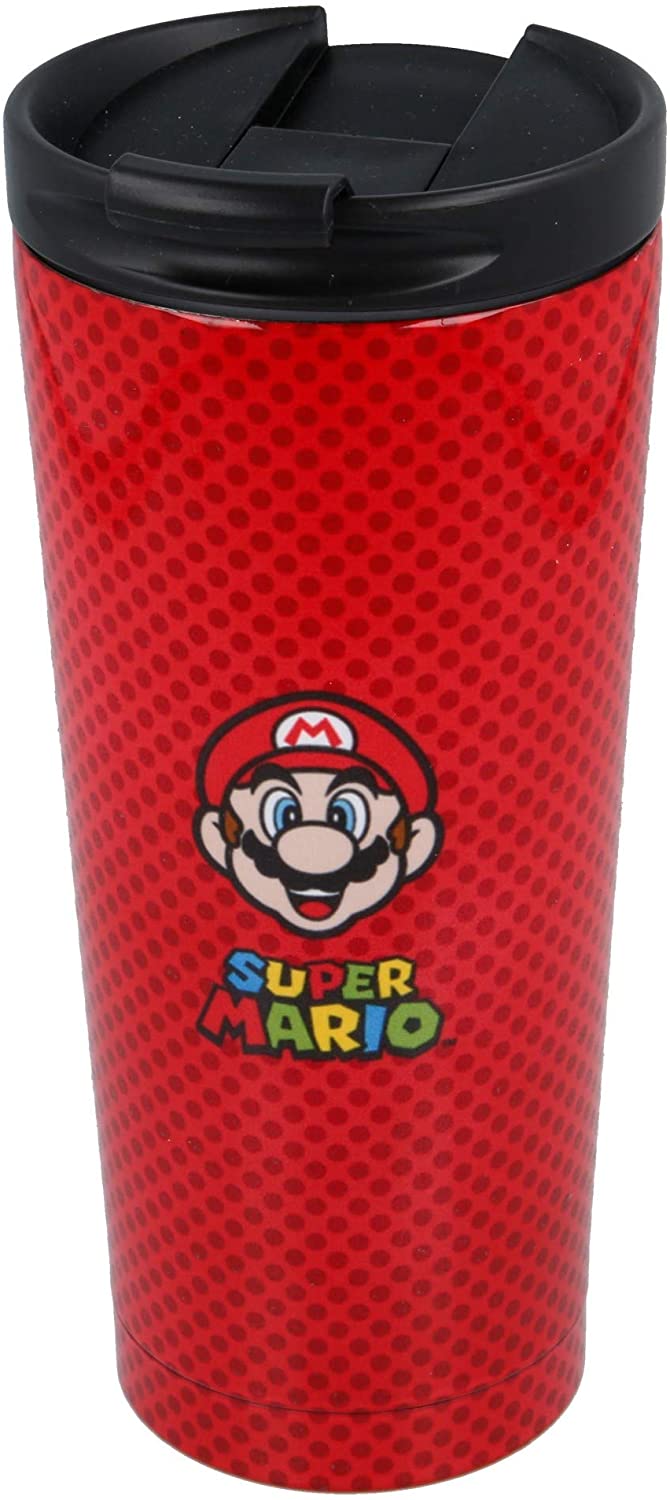 Stor Young Adult Isolierter Edelstahl-Kaffeebecher 425 ml Super Mario