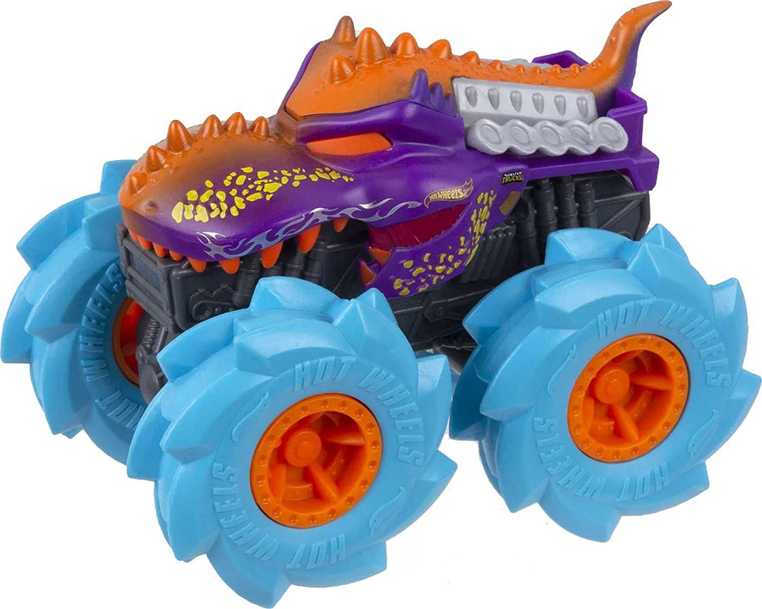 Hot Wheels Monster Trucks Twisted Tredz Vehicles, Mega-Wrex 1:43 Scale Creature-