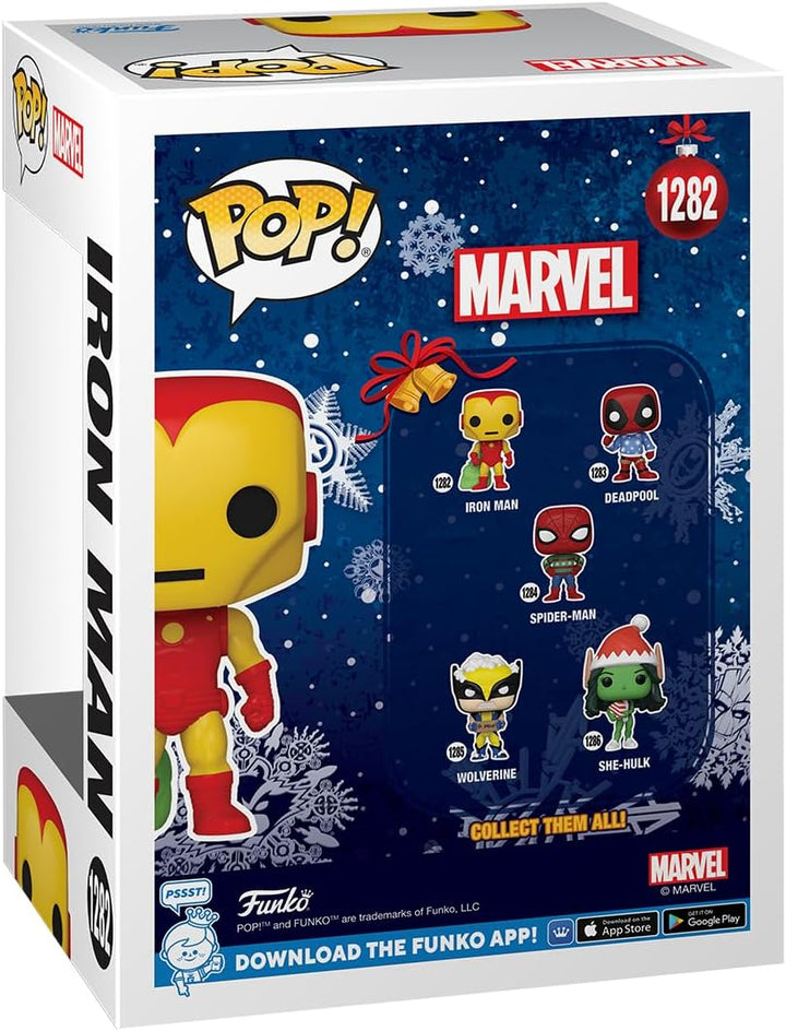 Funko POP! Marvel: Holiday - Iron Man With Bag - Collectable Vinyl Figure