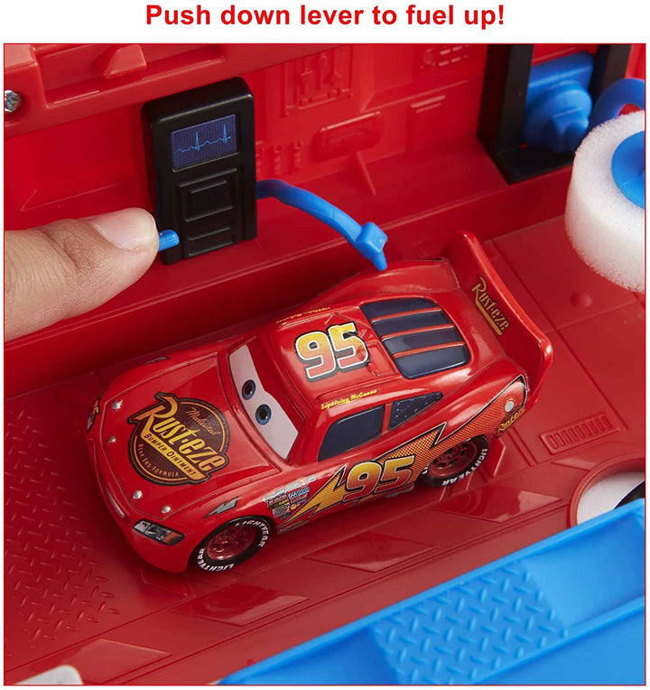 Disney Pixar Cars Transforming Mack - 2-in-1 Transporter & Tune-Up Playset for Ages 3+ (HDC75)