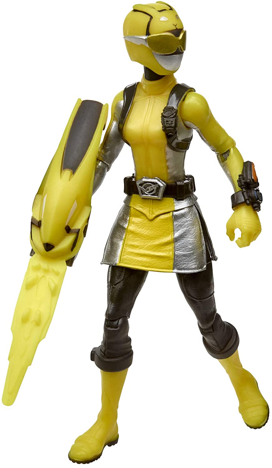 Power Rangers Beast Morphers Yellow Ranger und Morphin Jax Beast Bot, 15 cm große Actionfiguren, 2er-Pack Spielzeuge, inspiriert von der TV-Sendung