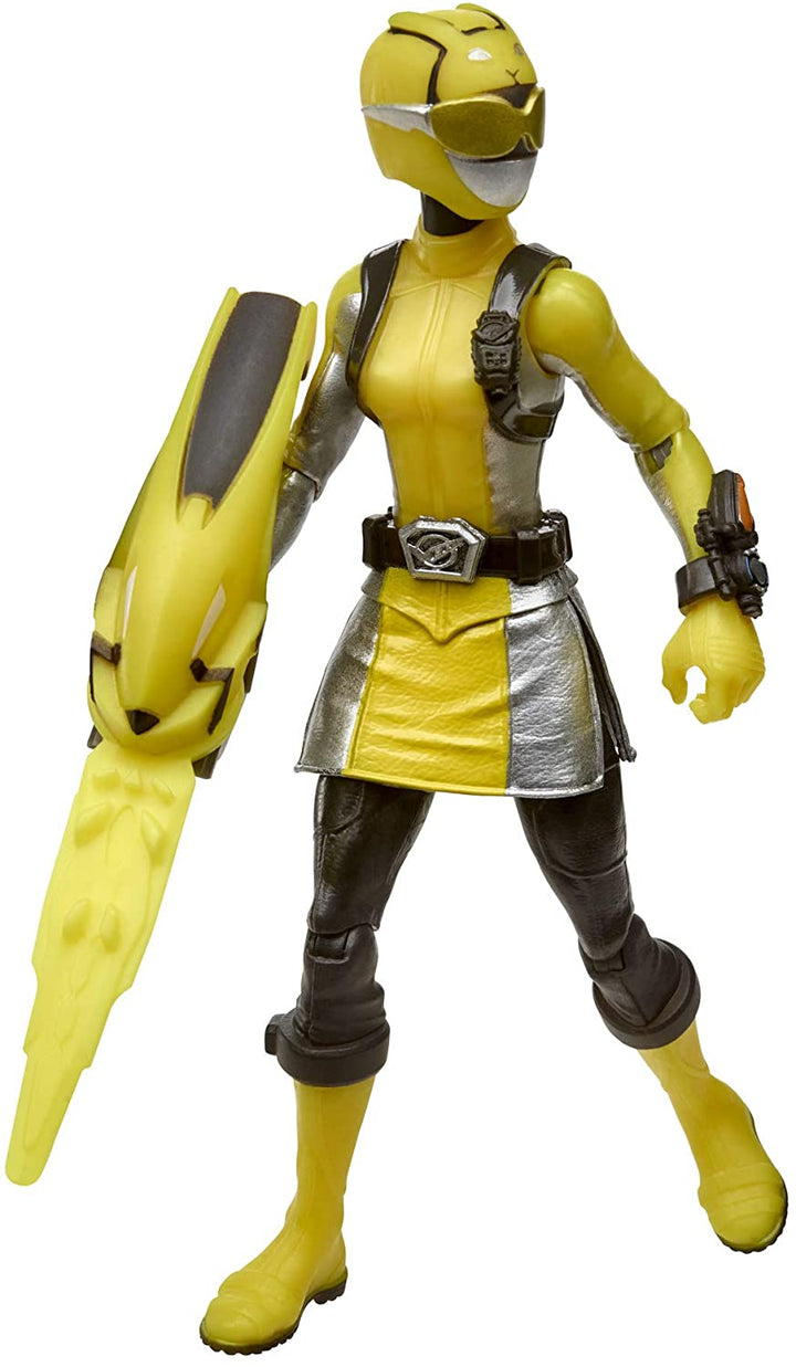 Power Rangers Beast Morphers Yellow Ranger und Morphin Jax Beast Bot, 15 cm große Actionfiguren, 2er-Pack Spielzeuge, inspiriert von der TV-Sendung
