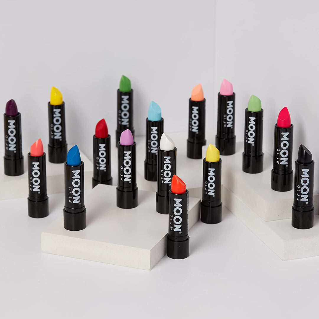 Neon UV Lipstick by Moon Glow - Pastel Blue - Bright Neon Coloured Lipstick - Glows under UV