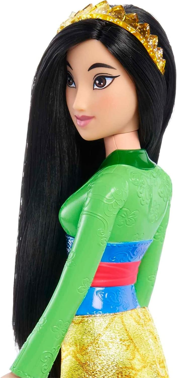 Disney Princess Toys, Mulan Posable Fashion Doll with Sparkling Clothing and Accessories