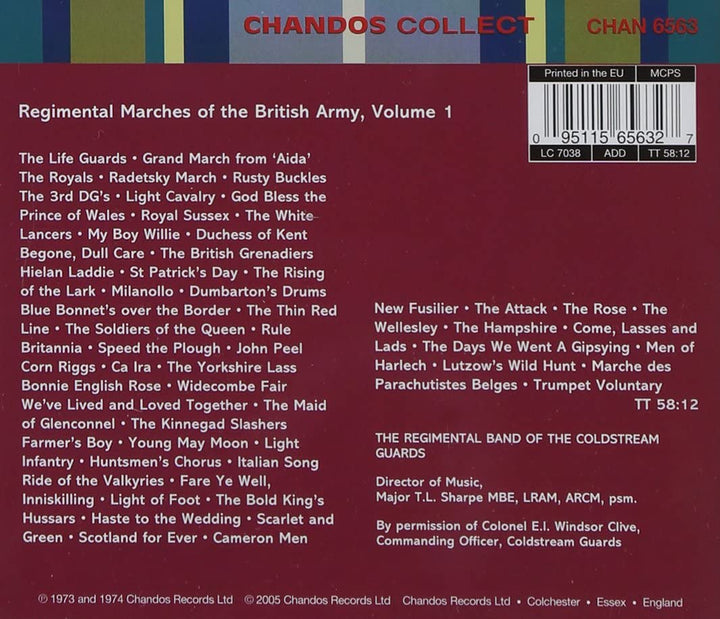 Regimental Marches of the British Army Vol. 1 - The Regimental Band of the Coldstream Guards [Audio CD]