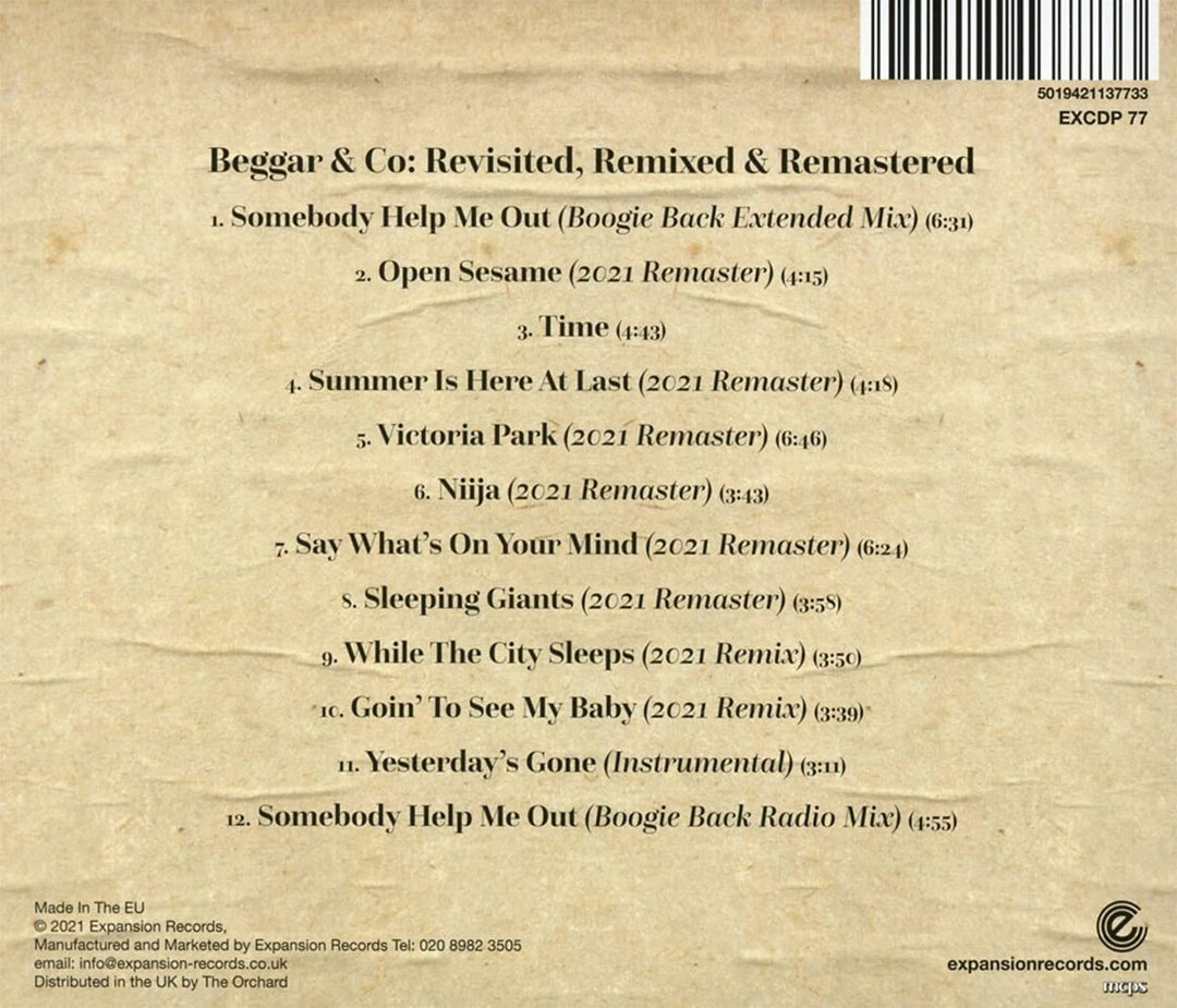 Beggar & Co - Beggar & Co [Audio CD]