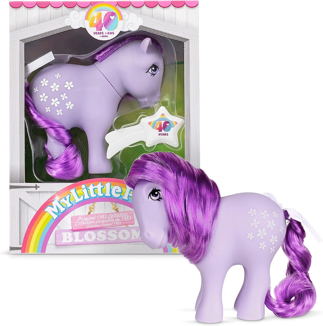 My Little Pony 35321 Blossom Klassisches Pony, Retro-Pferdegeschenke für Mädchen und Jungen,