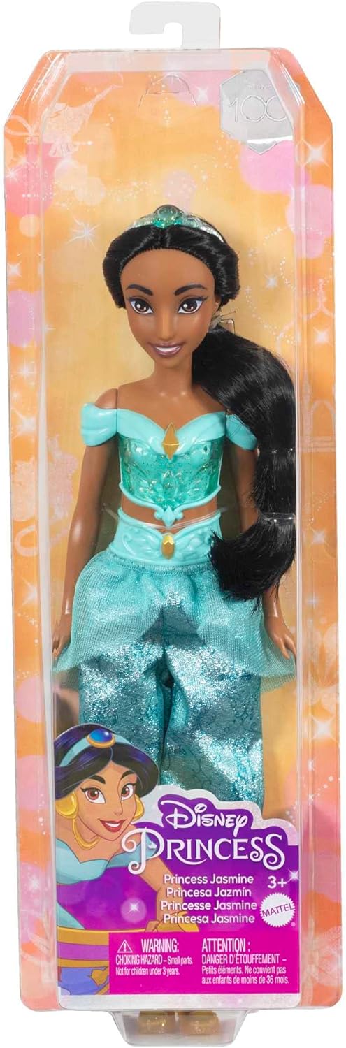 Disney Princess Toys, Jasmine Posable Fashion Doll with Sparkling Clothing and Accessories