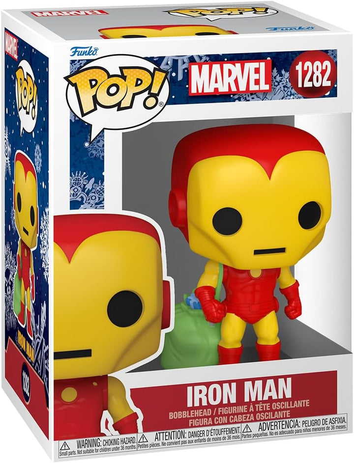 Funko POP! Marvel: Holiday - Iron Man With Bag - Collectable Vinyl Figure