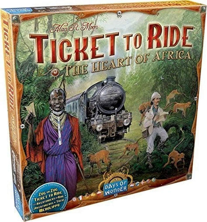 Days of Wonder | Ticket to Ride The Heart of Africa Board Game EXPANSION | Ages 8+ | For 2 to 5 players | Average Playtime 30-60 Minutes