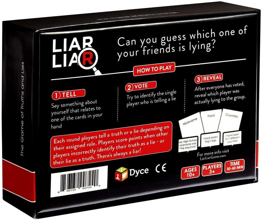 LIAR LIAR Family Friendly Card Game of Truths and Lies (DYE-1100)