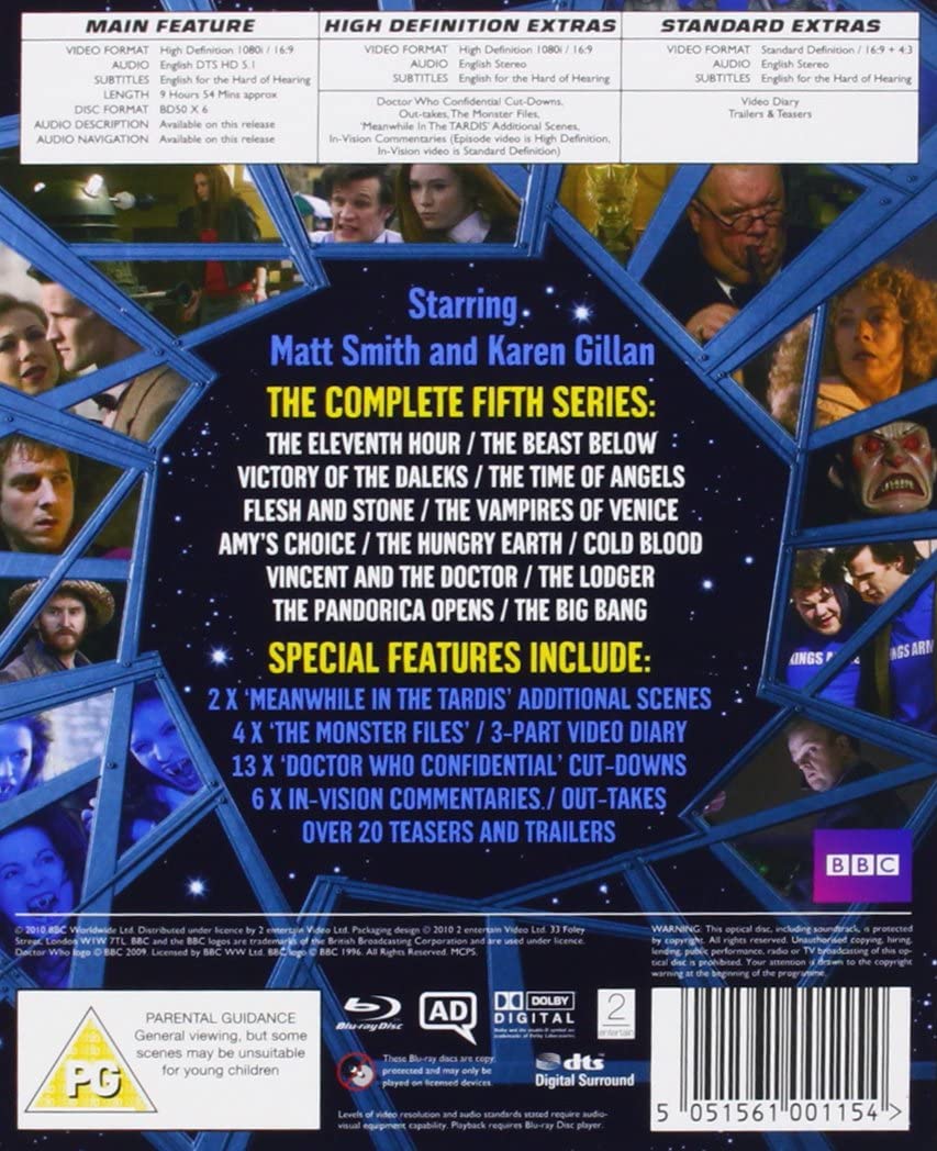 Doctor Who – Die komplette Serie 5 [Regional Free] – Science-Fiction [Blu-Ray]