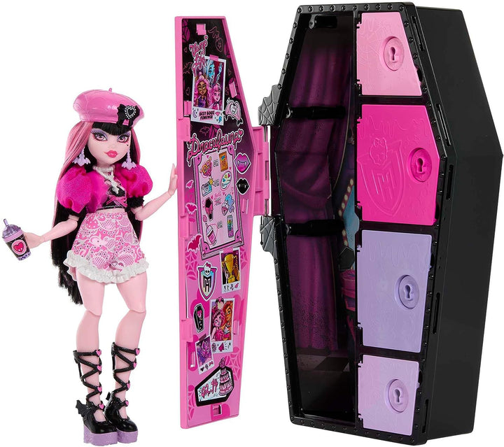 Monster High Doll and Fashion Set, Draculaura with Dress-Up Locker and 19+ Surprises