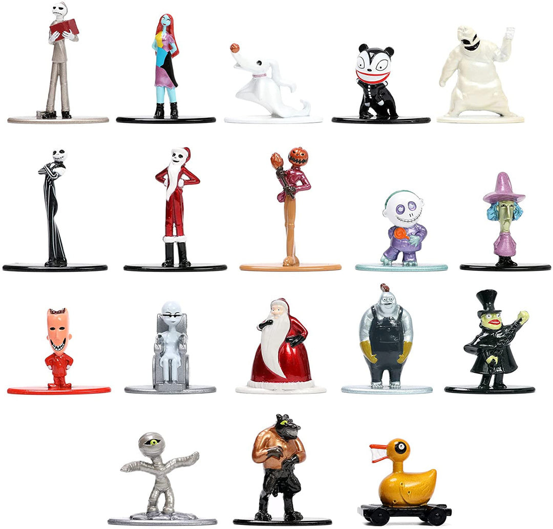 Jada Nightmare Before Christmas - Set of 18 Nano Metal Figures, 4 cm, Disney, Co