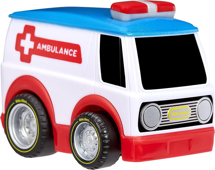 Little Tikes My First Cars Crazy Fast Cars - RACIN' RESPONDERS 2-PACK - Emergency Themed Pullback Toy Vehicles