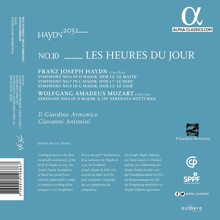 Haydn 2032, Vol. 10: Les heures du jour [Audio CD]