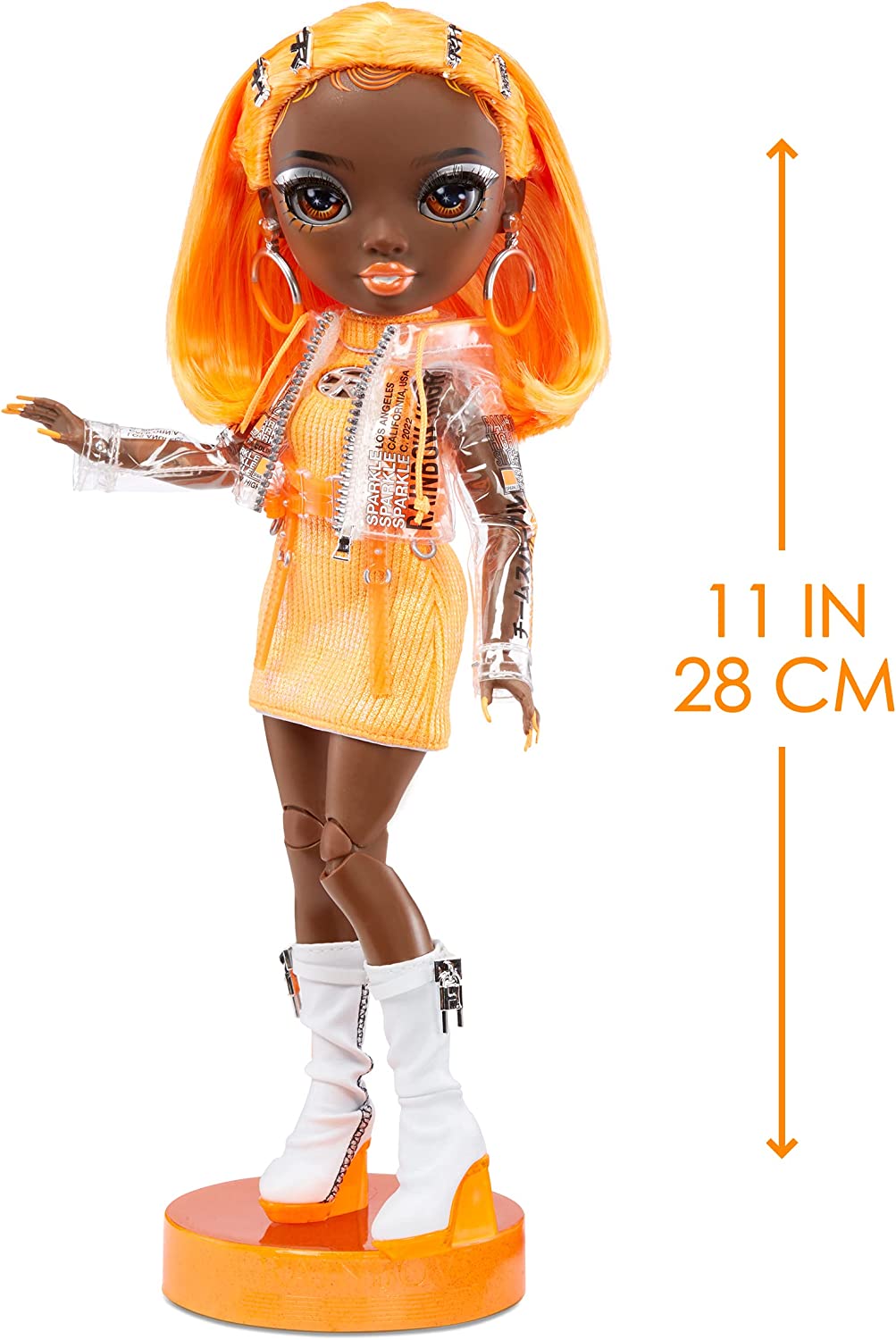 Rainbow High Fashion Doll – MICHELLE ST.CHARLES - Orange Doll – Fashionable Outfit & 10+ Colourful Play Accessories