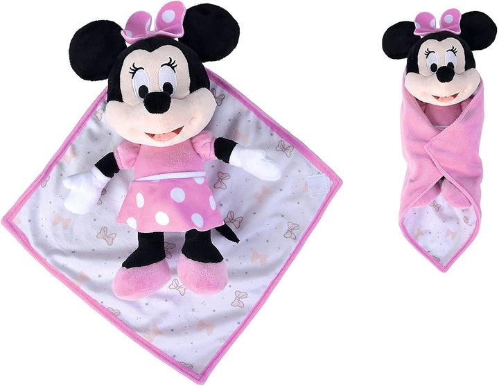 Simba Toys - Minnie plush 25 cm with extra soft blanket, 100% official license,