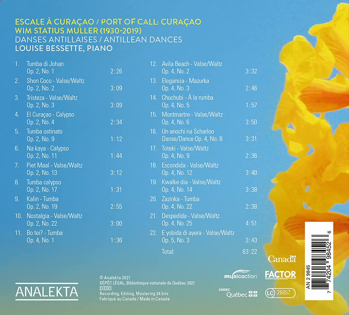 Louise Bessette - Port of Call: Curacao Wim Statium Muller: Antillean Dances [Audio CD]